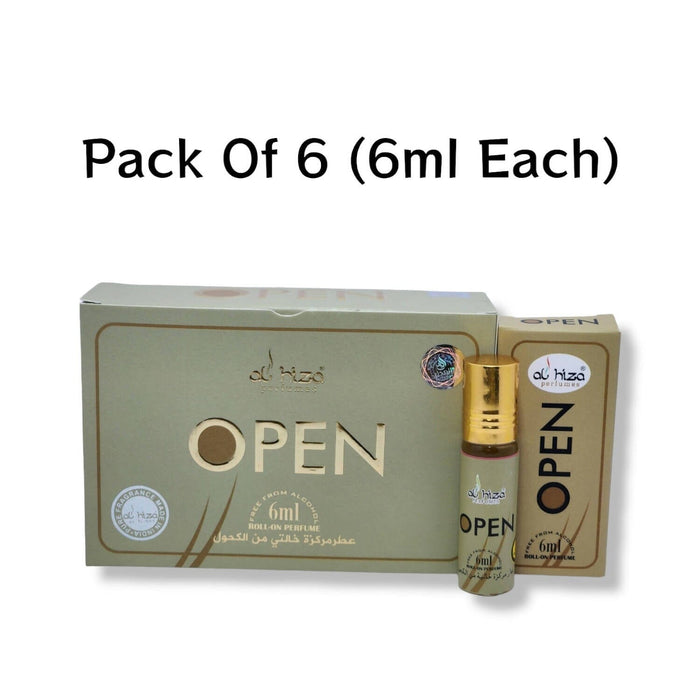 Al hiza perfumes Open Roll-on Perfume Free From Alcohol 6ml (Pack of 6) Perfume SA Deals 