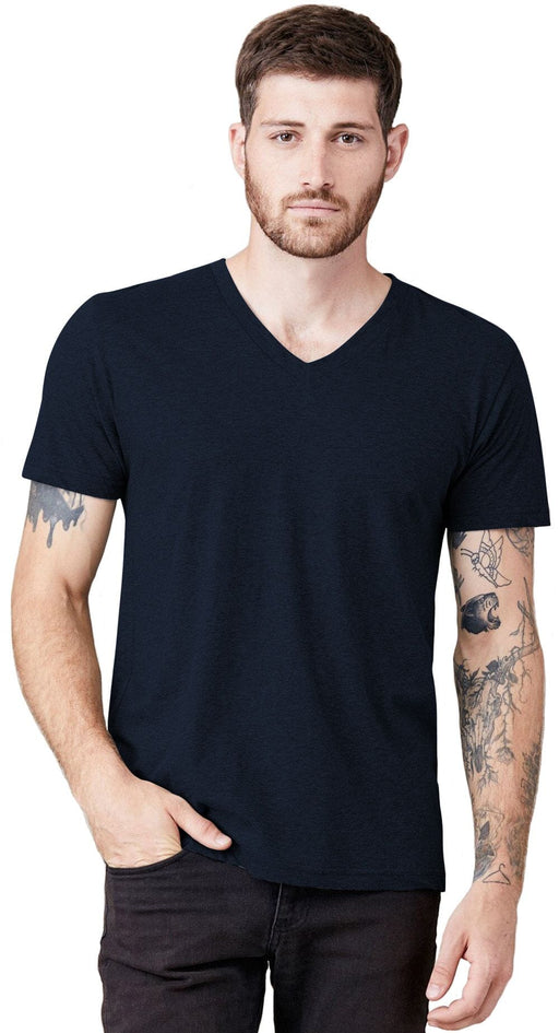 THE BLAZZE T-Shirt for Men Navy Blue Color (Neck Style: V Neck ,Sleeve Type: Half Sleeve) t-shirt JOTHI TEXTILES 