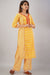SVARCHI Women's Cotton Cambric Buti Printed Straight Kurta Palazzo & Dupatta Set (Yellow) Women Kurtis VEDIKAS 