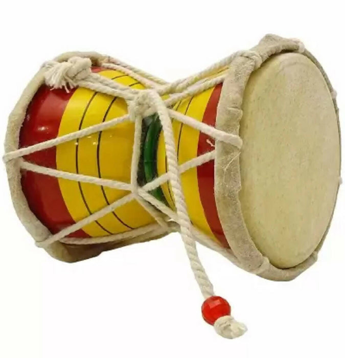 nawani Damaru Meditation Kirtan Shiv Damroo Percussion, Size - 12/10 cm Damaru () Damaru Nawani Enterprises 