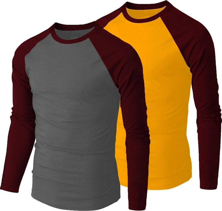 THE BLAZZE Men's Raglan Full Sleeve T-Shirts for Men(Combo_07) t-shirt JOTHI TEXTILES 