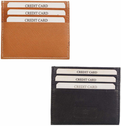 Orange and Black Geniune Leather Card Holder MASKINO ENTERPRISES 
