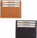 Orange and Black Geniune Leather Card Holder MASKINO ENTERPRISES 