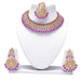 Purple colour choker kundan necklace set for women Swarajshop 