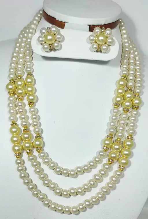Classique Designer Jewellery Mother of Pearl (White, Gold) Jewelry Sets Classique designer jewellery 