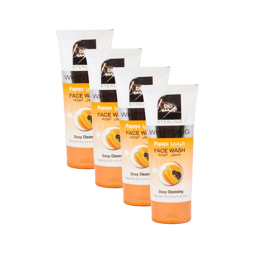 Bio Luxe Whitening Papaya Face Wash - 100ml (Pack Of 4) Face Wash Health And Beauty 