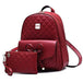 SaleBox® Fashion Girls 2-PCS Fashion Cute Stylish Leather Backpack & Pouch Set for Women/School & College Girls bag Salebox 