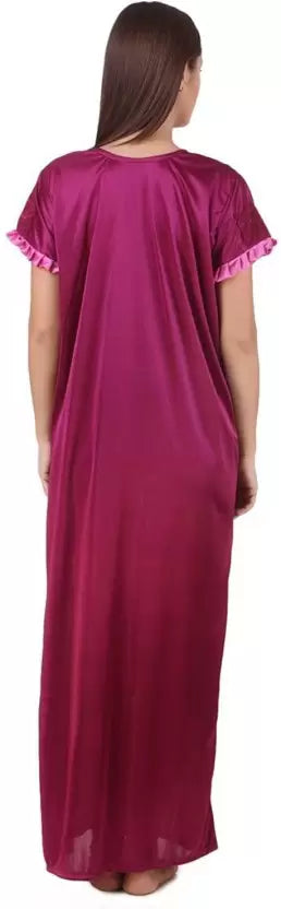 Nityakshi Women Nighty (Pink) Nightgowns Nityakshi Creations 