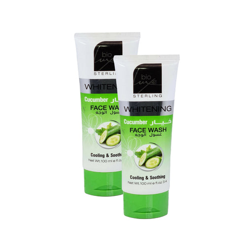 Bio Luxe Whitening Cucumber Face Wash - 100ml (Pack Of 2) Face Wash Health And Beauty 