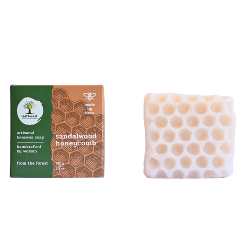Last Forest Artisanal, Handmade Beeswax Honeycomb Soap 100gms Sandalwood Skin Care Ecosattvastore 
