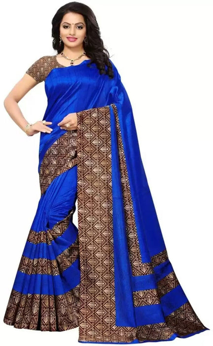 SVB Saree Blue Colour Art Silk Printed Saree Saree SVB Sarees 