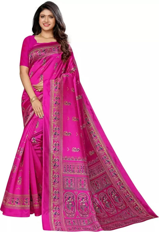 SVB Saree Pink Colour Art Silk Saree Saree SVB Sarees 