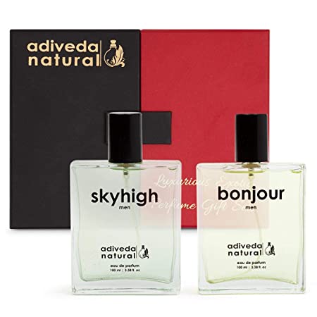 Adiveda Natural Skyhigh & Bonjour For Men Combo Eau de Parfum - 200 ml Perfumes Adiveda Natural 