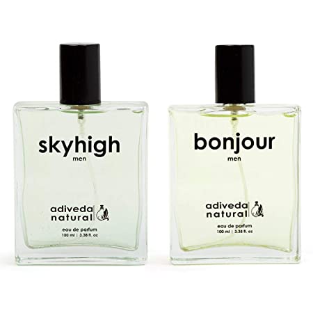 Adiveda Natural Skyhigh & Bonjour For Men Combo Eau de Parfum - 200 ml Perfumes Adiveda Natural 