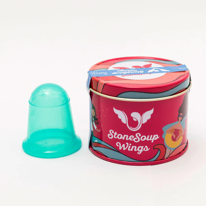 Teal/Blue Cup (Medium)-Set of 2 Menstrual Cup Stone Soup 