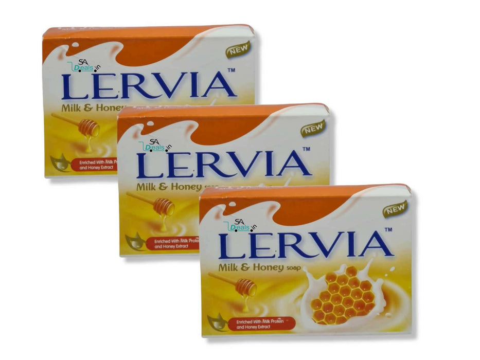 Lervia Milk And Honey Soap 90g (Pack of 3, 90g Each) Soap SA Deals 