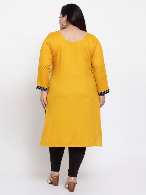 FAZZN Plus Size Rayon Brown Colour A-Line Kurti Dresses Fazzn 
