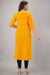SVARCHI Women's Cotton Slub Embroidered Straight Kurta (Yellow) Women Kurtis VEDIKAS 
