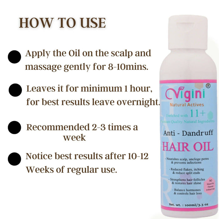 Vigini Anti Dandruff Pre Shampoo Revitalizer Tonic Hair, Damage Repair Fall Loss Control Oil hair care Global Medicare Inc 
