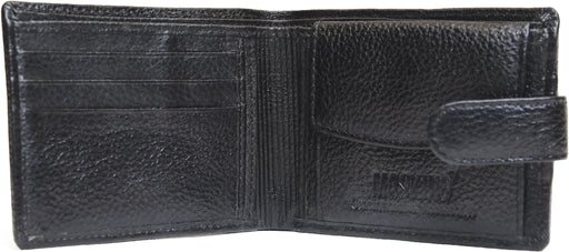 Upper Button Genuine Leather Wallet Black MASKINO ENTERPRISES 