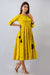 Svarchi Womens Cotton & Rayon Blend Floral Print Anarkali Kurta (Yellow) Women Kurtis VEDIKAS 