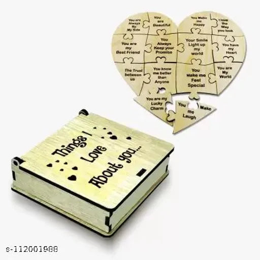 BUYIST Things I Love About You Message puzzle Gift Box for valentine's day, Anniversary, Birthday, and Loveable Person Gift Set Noaharkworld 