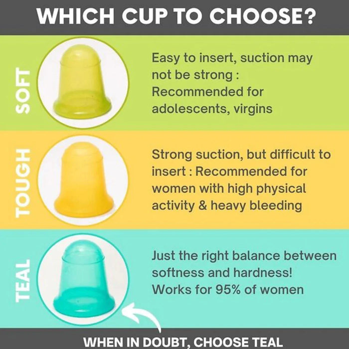 Teal/Blue Cup (Medium)-Set of 10 Menstrual Cups Stone Soup 