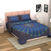 UniqChoice Blue Color 100% Cotton Badmeri Printed King Size Bedsheet With 2 Pillow Cover(D-2006NBlue) My Uniqchoice 