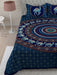 UniqChoice Blue Color 100% Cotton Badmeri Printed King Size Bedsheet With 2 Pillow Cover(D-2008NBlue) My Uniqchoice 