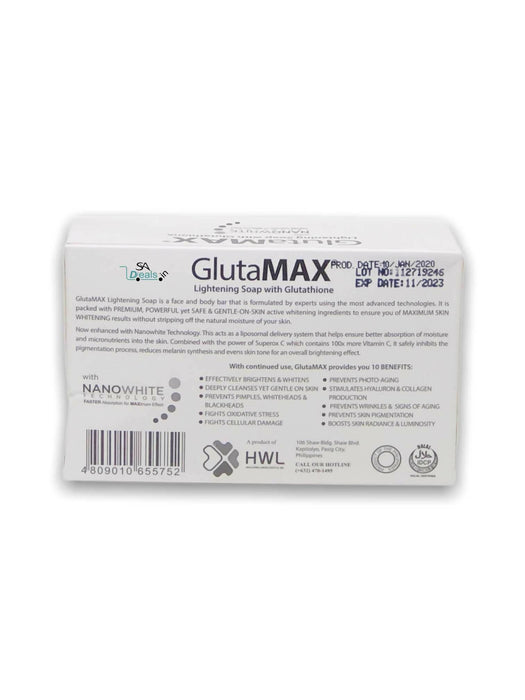 Glutamax Lightening Soap with Glutathione and nanowhite technology 135g Soap SA Deals 